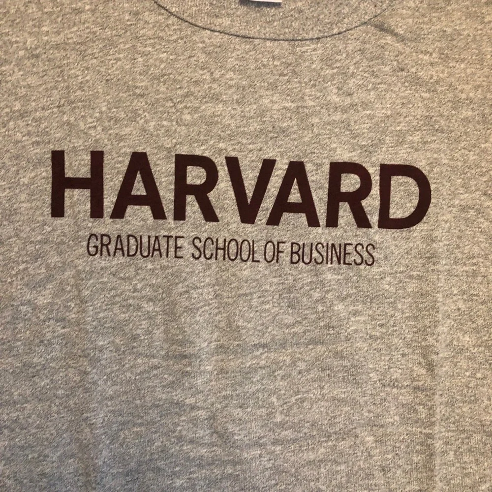 VTG 80's Champion Harvard Graduate School of Business Shirt XL Gray Made in USA - Picture 3 of 7